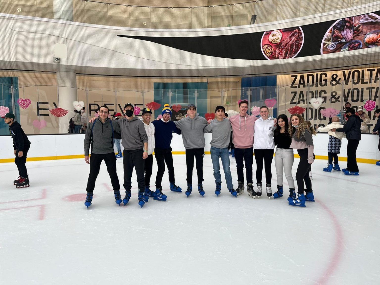 Ice skating event at American Dream mall Shevet Glaubach Fellowship